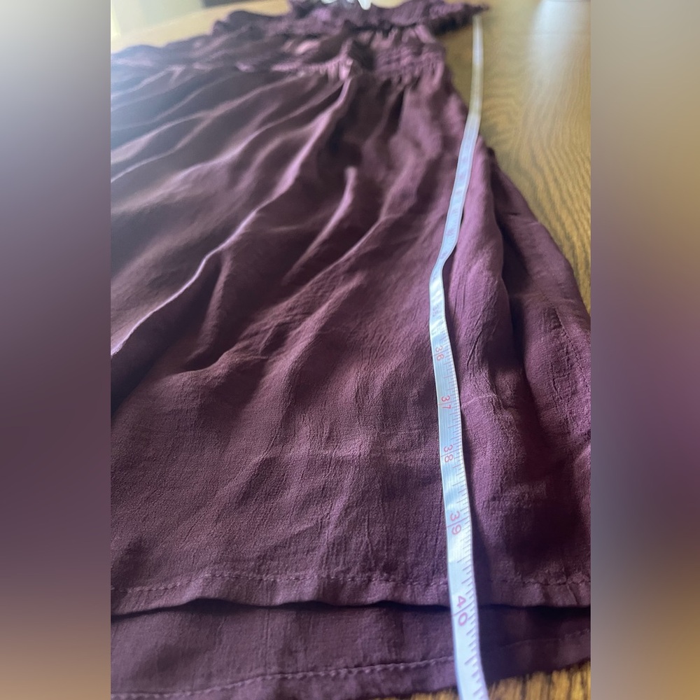 NWT Sea New York Maroon/Plum Poppy Pintuck Tassel Layered Midi Dress Sz 2 - Picture 10 of 15